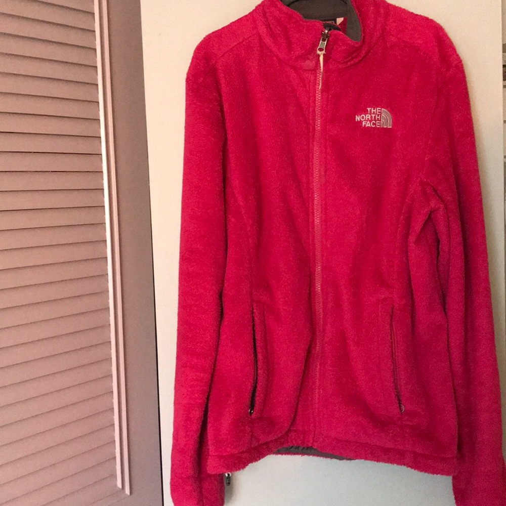 Hot Pink North Face Fleece Jacket